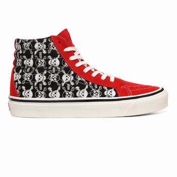 Vans Anaheim Factory Sk8-Hi 38 DX - Miesten Korkeavartiset tennarit - Punainen/Mustat